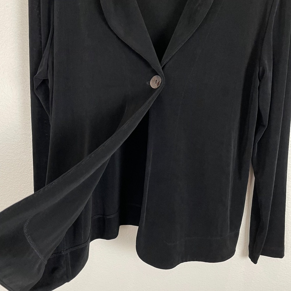 Chicos Travelers Womens Large Slinky Knit Cardigan‎ One Button Long Sleeve Top - Picture 9 of 12